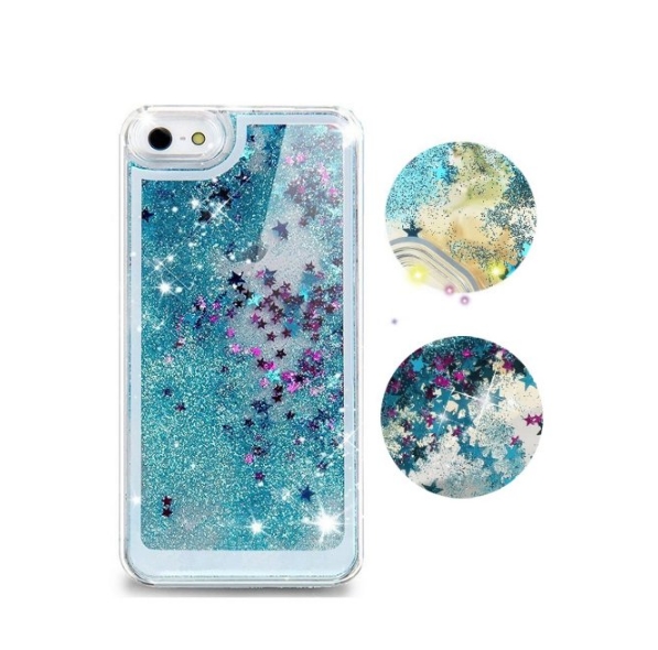 iPhone 6 Plus CaseCrazy Panda 3D Creative Liquid Glitter Design iPhone 6 Plus Liquid blue stars